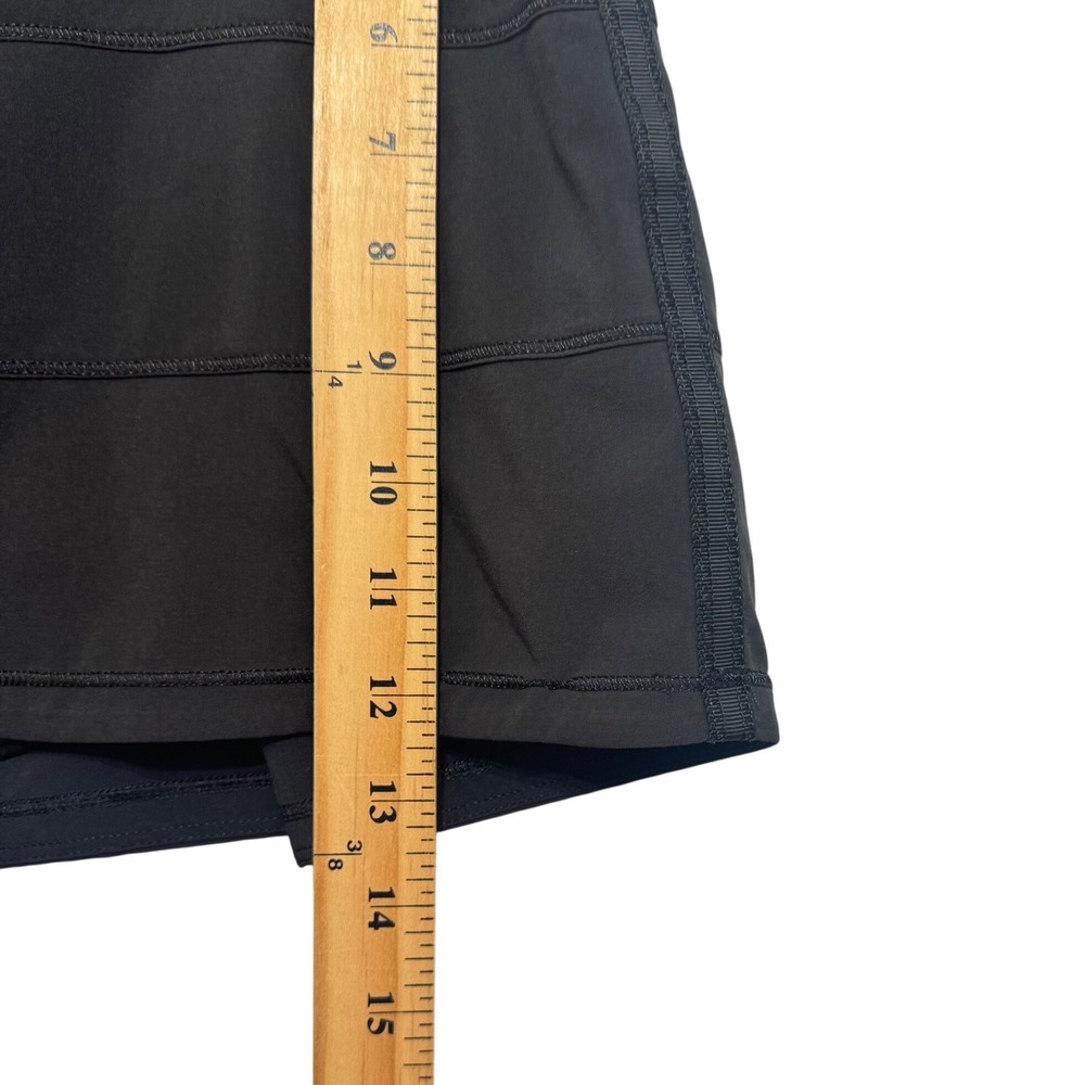 Lululemon Pace Rival Mid-Rise Skirt Women 12 Black Tennis Skort - Picture 10 of 12